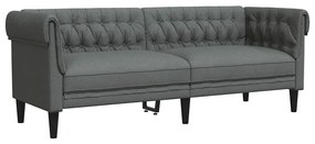vidaXL Καναπές Chesterfield Σκούρο γκρι 201.5 x 74.5 x 74.5 εκατοστά
