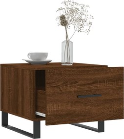 vidaXL Τραπεζάκια Σαλονιού 2 τεμ Brown Oak 50x50x40 εκ Επεξ. Ξύλο