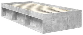 vidaXL Σκελετός Κρεβατιού Σκυρόδεμα 90 x 200 cm Στερεά ξυλεία πεύκου