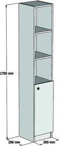 Έπιπλο Μπάνιου Ζαφείρι TREND 29,6x30x170