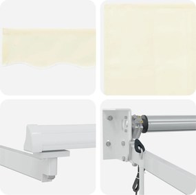 vidaXL Ηλεκτρικό Αναδιπλούμενο Σκίαστρο Κρεμ 3,5 x 2 m