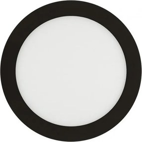 Led panel στρογγυλό μαύρο χωνευτό 20W 230V 6000k ψυχρό λευκό φως 120° 1800lm