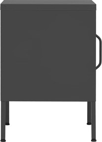 vidaXL Κομοδίνα 2 τεμ. Ανθρακί 35 x 35 x 51 εκ. Ατσάλινα