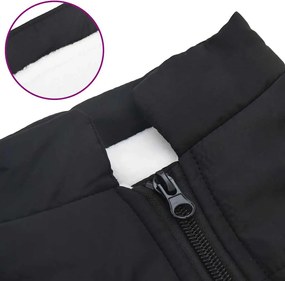 vidaXL παλτό σκύλου με ιμάντα αδιάβροχο αντανακλαστικό μαύρο L36
