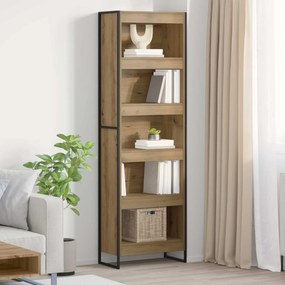 vidaXL Βιβλιοθήκη 2 pcs Καρυδιά Χειροποίητης Εργασίας