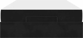 vidaXL Σκελετός κρεβατιού με στρώμα 2 pcs Μαύρο Βελούδο