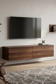 Stewehome Μοντέρνα επιτοίχια τηλεοπτική βάση από σανίδα μελαμίνης 120x32x30 cm