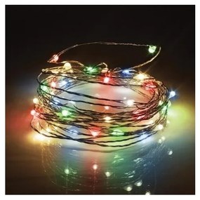 Λαμπάκια Σειρά Σύρμα 100 LED Ασημί 10m ΙΡ44 Multi Φως 27-00306 Panagoulas-27-00306-Ασημί 27-00306