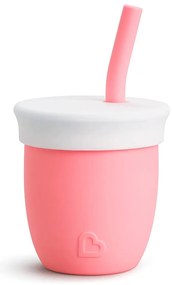 Ποτήρι Εκπαιδευτικό 118ml Με Καλαμάκι Munchkin C'Est Silicone Coral