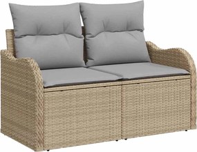 vidaXL Σετ Καναπέ Κήπου 7 pcs Μπεζ συνθετικό ρατάν