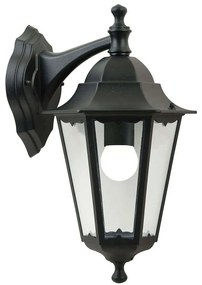 Φωτιστικό Τοίχου Cardiff Down 74381003 21x40cm 1xE27 60W IP44 Black Nordlux Aluminium, Glass