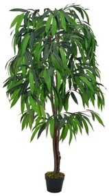 vidaXL Μάνγκο Δέντρο Τεχνητό Πράσινο 140 εκ. με Γλάστρα