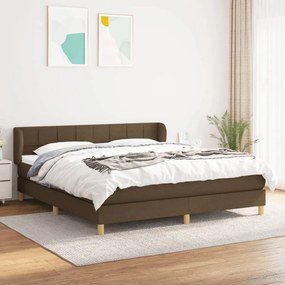 ΚΡΕΒΑΤΙ BOXSPRING ΜΕ ΣΤΡΩΜΑ ΣΚΟΥΡΟ ΚΑΦΕ 160X200 ΕΚ ΥΦΑΣΜΑΤΙΝΟ 3126816