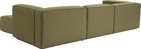 Γωνιακός Καναπές - Fora - Χρώμα Πράσινο - 296x185x66