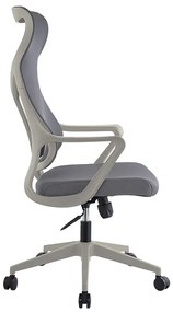 Καρέκλα γραφείου διευθυντή Flexibility mend pakoworld ύφασμα mesh γκρι - Ύφασμα - 254-000005