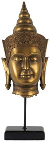 Artekko Buddha Διακοσμητικός Επιτραπέζιος Βούδας με Βάση Ρητίνη Χρυσό (17.8x19x50)cm