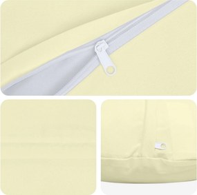 vidaXL Κάλυμμα Μαξιλαριού 6 pcs HEERLEN Κρεμ Ø 60 cm Πολυεστέρας