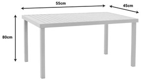 Τραπεζαρία Kliton-Norture σετ 7τεμ αλουμίνιο σε λευκή απόχρωση 150x80x74εκ 150x80x74 εκ.