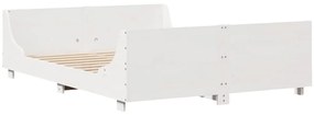 vidaXL Σκελετός Κρεβ. Χωρίς Στρώμα Λευκό 120x200 εκ Μασίφ Πεύκο