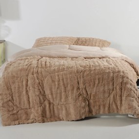 Γούνινο Κουβερτοπάπλωμα King Size (Σετ 240x260) Silk Fashion Burble L.Brown