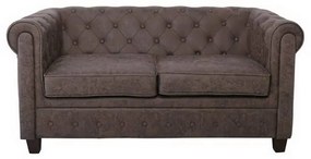 Καναπές Διθέσιος Chesterfield-W Ε9420,23 153x82x80cm Antique Brown ΥΦΑΣΜΑ