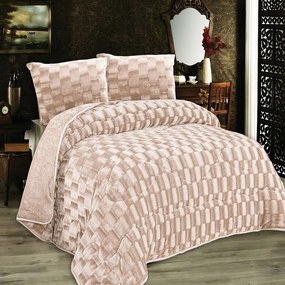Κουβερτοπάπλωμα 1940 Με Εφέ Fleece Mocha DimCol Μονό 160x220cm Πολυέστερ