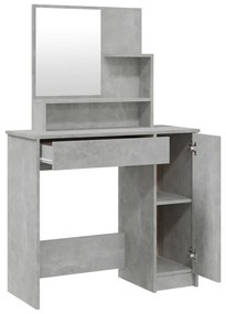 vidaXL Μπουντουάρ Σετ Γκρι Σκυροδέματος 86,5x35x136 εκ.