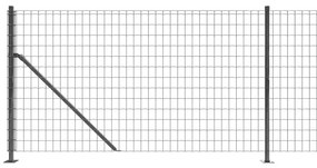 Συρματόπλεγμα Περίφραξης Ανθρακί 0,8 x 25 μ. με Βάσεις Φλάντζα - Ανθρακί