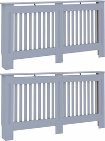 vidaXL Καπάκι Καλοριφέρ 2 pcs Γκρι 152 x 19 x 81,5 εκ.