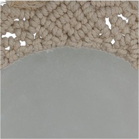 Καθρέπτης ArteLibre Μακραμέ Φυσικό Βαμβακερό 35x2x35cm