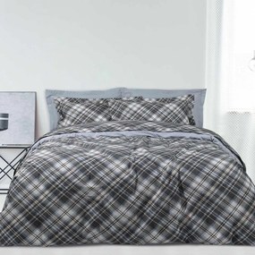 Σεντόνια Happy 9595 (Σετ 4τμχ) Grey-Ciel Das Home Υπέρδιπλo 240x260cm 100% Cotton