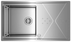 TEKA BROOKLYN 50 M-XP 1B 1D Ένθετος Ανοξείδωτος Νεροχύτης Γυαλισμένο φινίρισμα Μ86.4xΠ50.4εκ