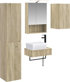 vidaXL Σετ Επίπλων Μπάνιου 5 pcs Sonoma Δρυς