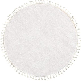 Στρογγυλό Χαλί (Φ160) Polcarpet Silky Shaggy White