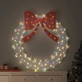vidaXL Στεφάνι με 150 LED Πολύχρωμο 120 cm Ακρυλικό