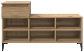vidaXL Ντουλάπα Παπουτσιών με συρτάρι artisan δρυς 102 x 36 x 60 εκ.