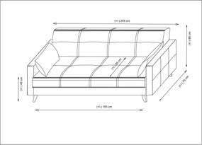 3-Seat Sofa-Bed Polya - Beige Beige