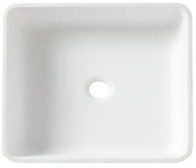 Hanex S-008 N-WHITE Νιπτήρας Μπάνιου Επικαθήμενος Ακρυλικός 400x400x130mm Λευκός