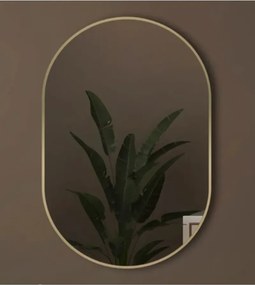 Stewehome Οβάλ καθρέφτης με πλαίσιο για τοίχο ή τραπέζι 25x40 cm