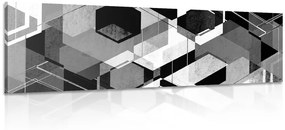 Εικόνα αφηρημένη γεωμετρία σε ασπρόμαυρο σχέδιο - 120x40