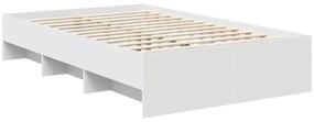 vidaXL Σκελετός Κρεβατιού Λευκό 120 x 123 εκ. Επεξεργασμένο ξύλο