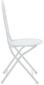 Τραπεζαρία Walen pakoworld σετ 3τεμ μέταλλο λευκό