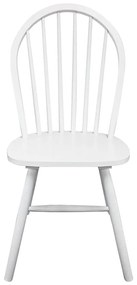 vidaXL Καρέκλες Τραπεζαρίας 4 τεμ. Λευκές Μασίφ Ξύλο Καουτσουκόδεντρου