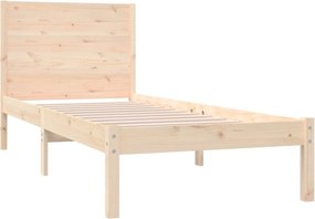 vidaXL Πλαίσιο Κρεβατιού 90 x 190 εκ. από Μασίφ Ξύλο Single