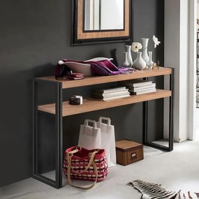 Κονσόλα Atlas Megapap μεταλλική - μελαμίνης χρώμα atlantic pine 140x35x80εκ.-GP052-0024,1