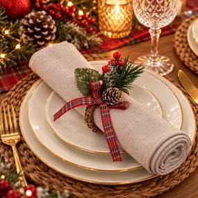 ΕΟΡΤΑΣΤΙΚΌ ΤΡΑΠΈΖΙ BRANCH NAPKIN RING X2 ATMOSPHERA 183355