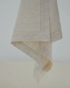 Μονόχρωμη Πετσέτα Φαγητού με Αζούρ Sintra 53x53cm Natural