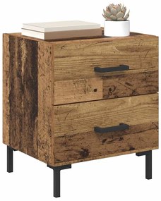vidaXL Κομοδίνο 2 pcs Παλιό ξύλο 40 x 35 x 47,5 εκ Επεξεργασμένο ξύλο