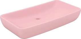vidaXL Νιπτήρας Πολυτελής Ορθογώνιος Ροζ Ματ 71x38 εκ. Κεραμικός