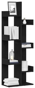 vidaXL Βιβλιοθήκη Μαύρη δρυς 48 x 25.5 x 140 εκ Επεξεργασμένο ξύλο